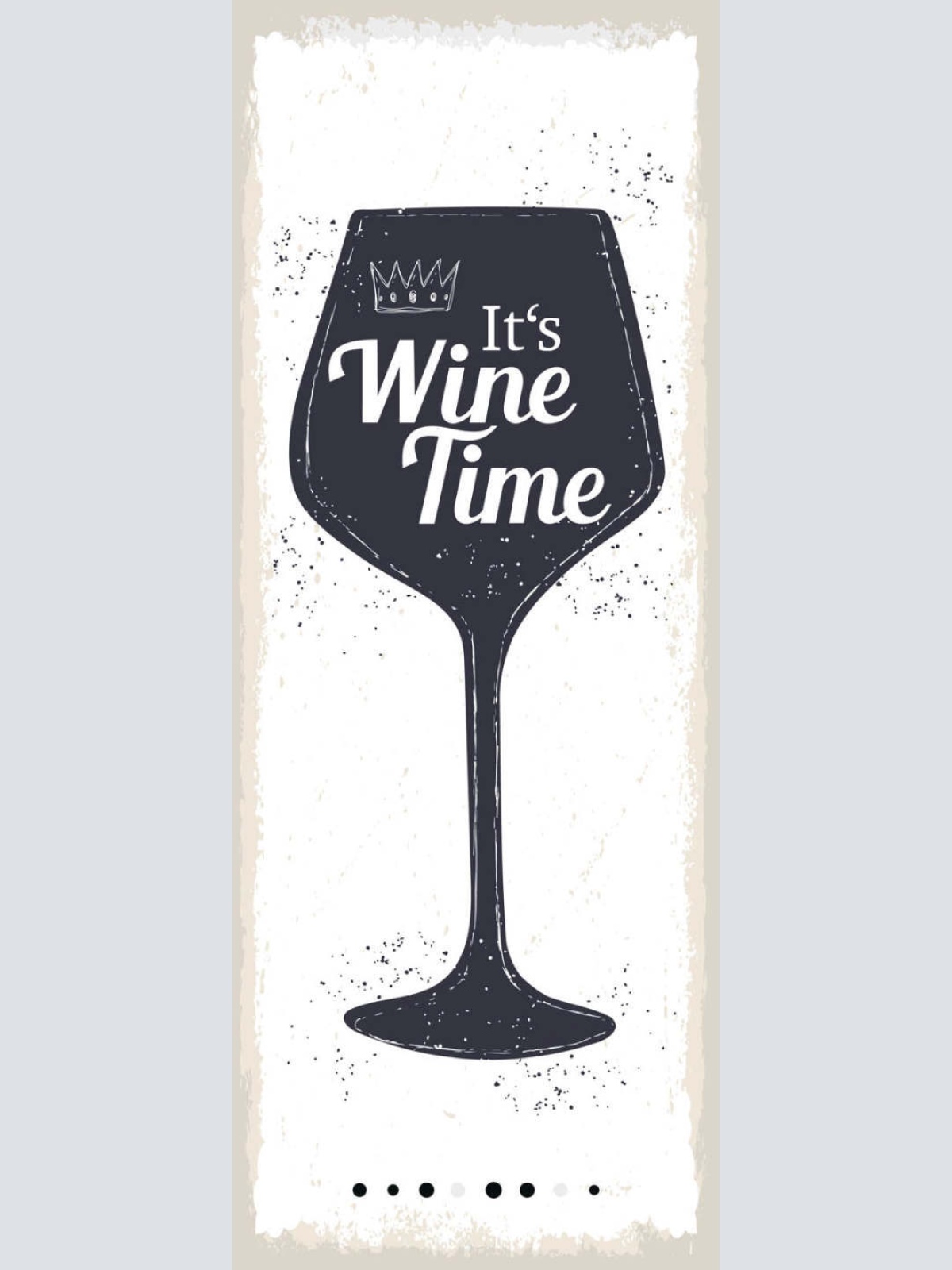 Schild It's Wine Time Wein Zeit Alkohol Glas Flasche Bar 27x10 Blech od.Holz