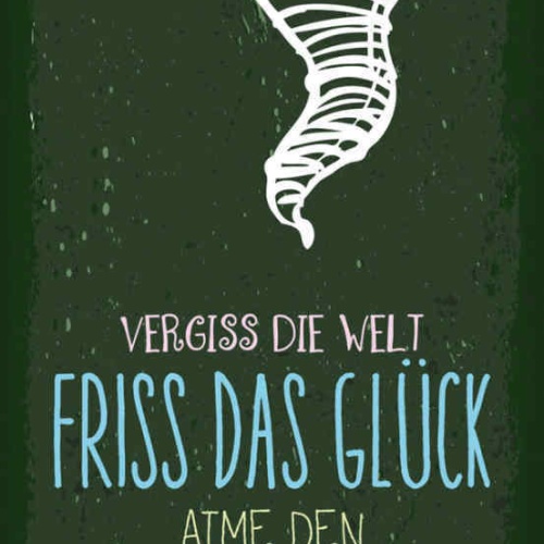 Schild Vergiss Die Welt Friss Das Glück Atme Den Wahnsinn 27x10 Blech od.Holz