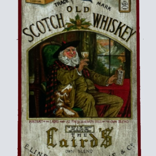 Nostalgie Holzschild The Laird's Scotch Old Whisky Alkohol London GB UK Schild