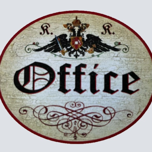 KuK Nostalgie Holzschild Office Büro Verwaltung Firma Arbeit Schild