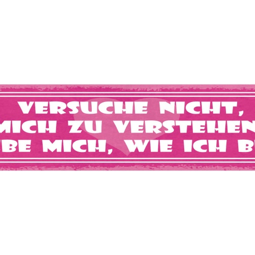 Schild Versuche Nicht Mich Zu Verstehen Liebe Mich Wie Ich Bin 46 x 10