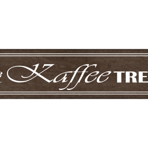Schild Kaffee Treff Café Trinken Tratsch Treffen Lokal 46 x 10 Blech od. Holz