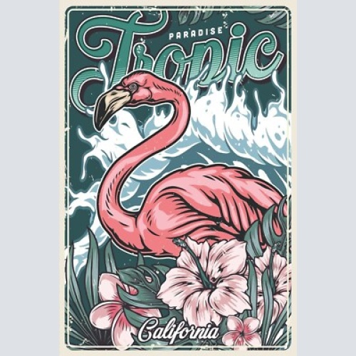Nostalgie schild tropic paradise california 12x18 / 20x30 / 30x40 blech od. holz