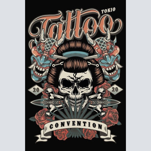 Nostalgie schild tattoo tokio convention 12x18 / 20x30 / 30x40 blech od. holz