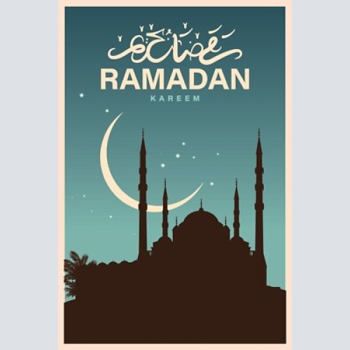 Nostalgie schild ramadan kareem sichelmond 12x18 / 20x30 / 30x40 blech od. holz
