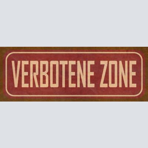 Schild verbotene zone nicht eintreten kein eintritt 27x10 blech od.holz