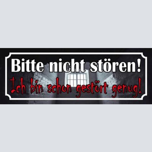 Schild bitte nicht stören ich bin schon gestört genug 27x10 blech od.holz