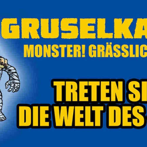 Schild Gruselkabinett Monster Grässliche Gestalten Treten Ein Welt Des Grauens