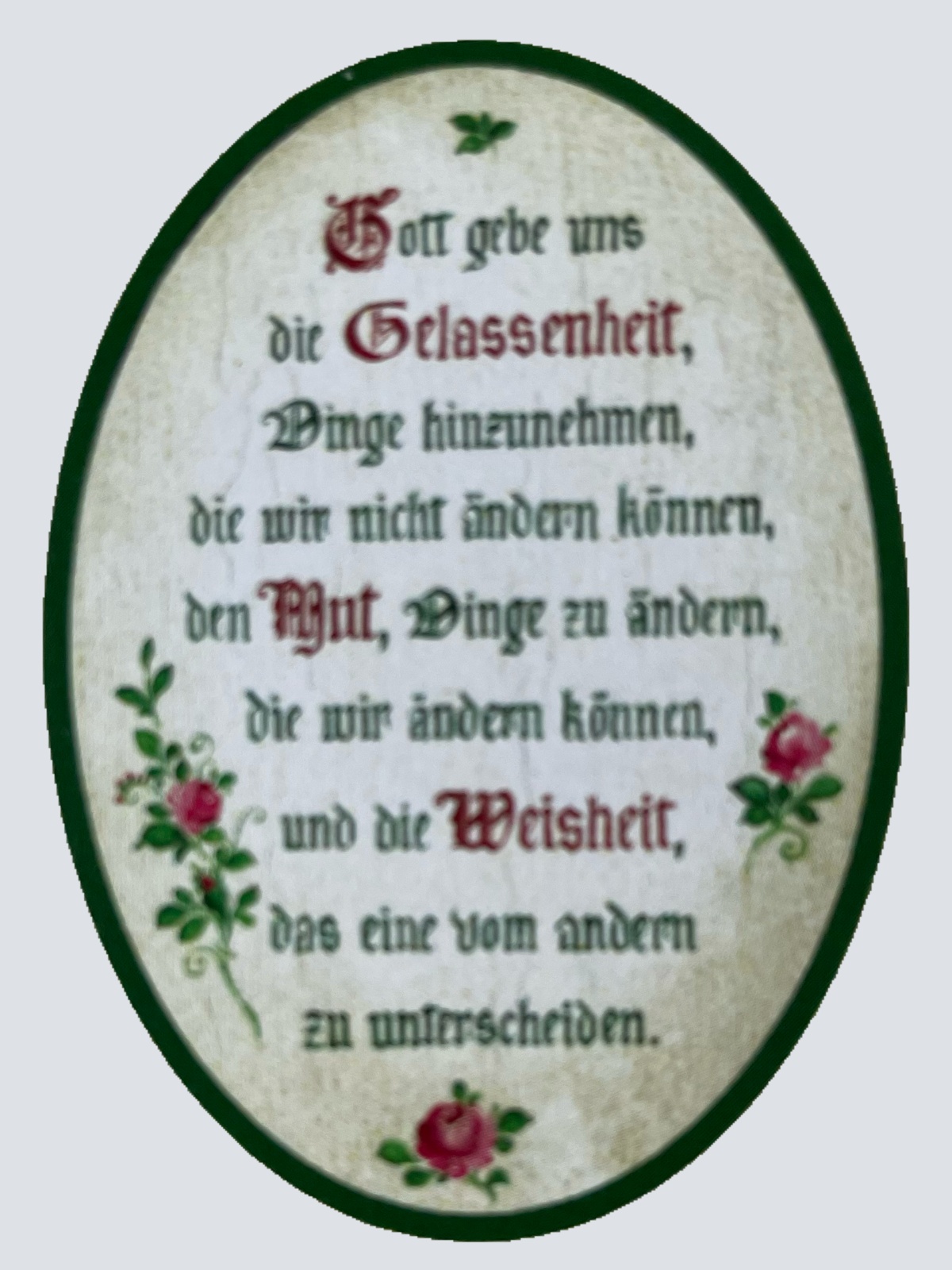 Nostalgie Holzschild Gott Gebe Uns Die Gelassenheit Mut Dinge Weisheit Schild