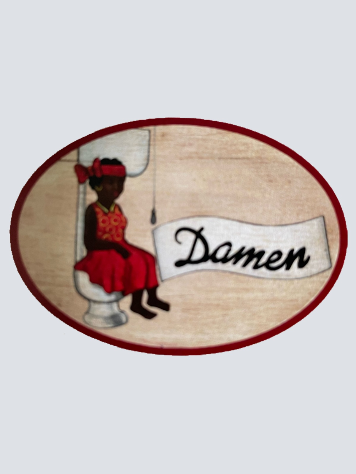 Nostalgie Holzschild Damen WC Toilette Klo Schild