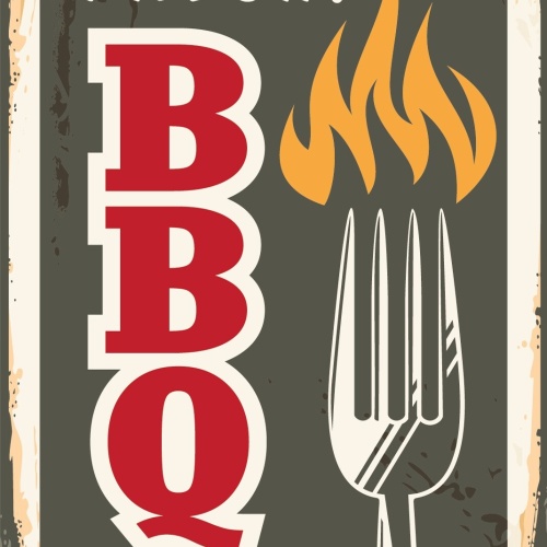 Nostalgie Schild Fresh BBQ Qual.Meat Grillen 12x18 / 20x30 / 30x40 Blech od.Holz