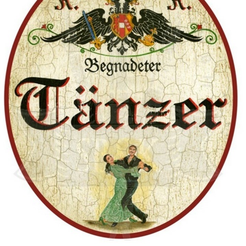 KuK Nostalgie Holzschild "Tänzer"