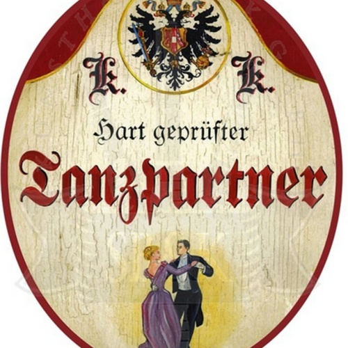 KuK Nostalgie Holzschild "Tanzpartner"