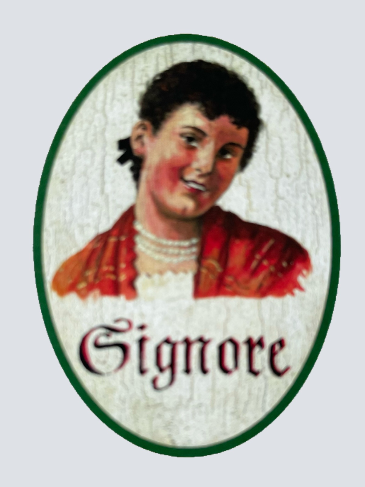 Nostalgie Holzschild Signore WC Toilette Klo Herren Italien Schild