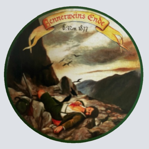 Nostalgie Holzschild Schützenscheibe Jennerweins Ende Jagd Wilderer Schild