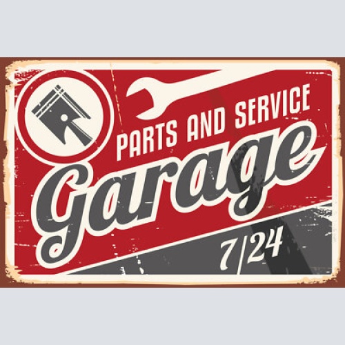 Nostalgie schild parts & service garage auto 12x18 / 20x30 / 30x40 blech od.holz