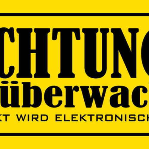 Schild Achtung Video Überwachung Objekt Elektronisch Überwacht Kamera CCTV 27x10