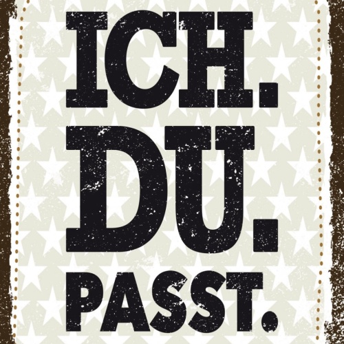 Schild Ich Du Passt Liebe Ehe Paar Beziehung 12x18 20x30 30x40 Blech/Holz