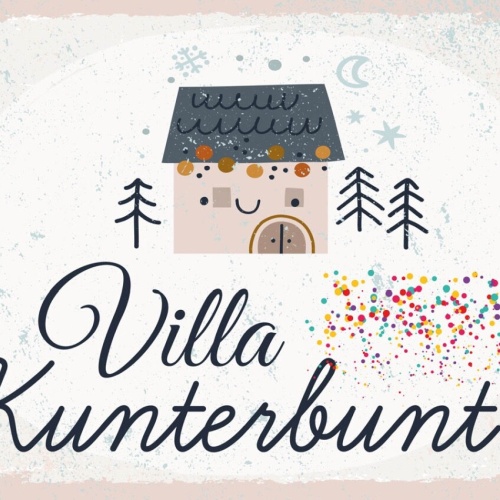 Schild Villa Kunterbunt Haus Pipi Langstrumpf Bunt 12x18 20x30 30x40 Blech/Holz