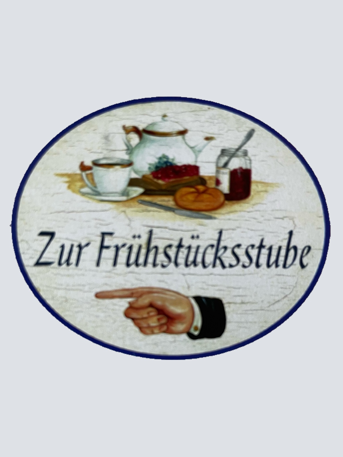 Nostalgie Holzschild Zur Frühstücksstube Pfeil Links Frühstücken Kaffee Schild