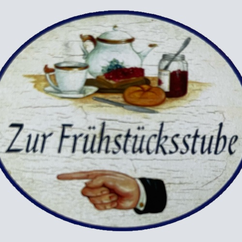 Nostalgie Holzschild Zur Frühstücksstube Pfeil Links Frühstücken Kaffee Schild