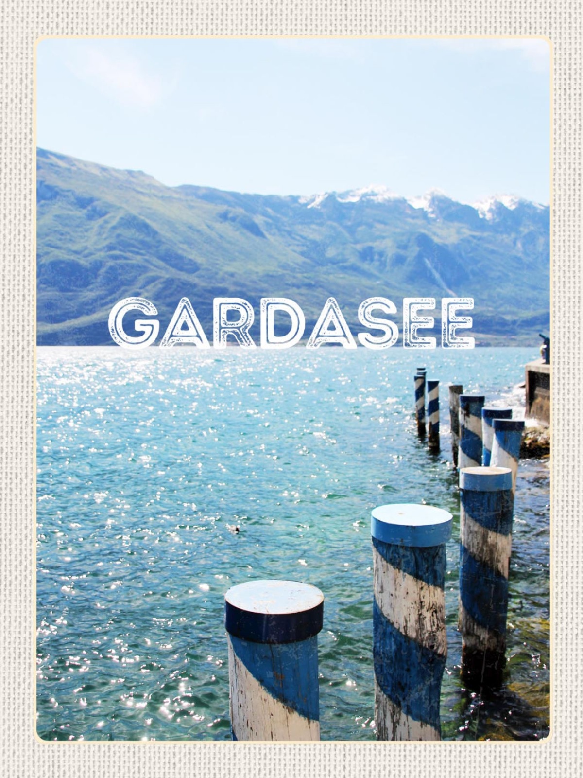 Schild Gardasee Italien Garda Ort See Pfosten 12x18 20x30 30x40 Blech od. Holz