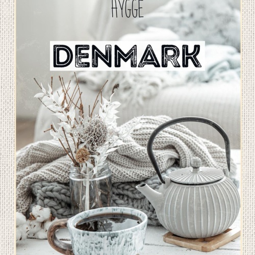 Schild Denmark Dänemark Tee Kanne Tasse Hygge 12x18 20x30 30x40 Blech/Holz