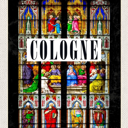 Schild Cologne Germany Köln Kölner Dom Fenster D 12x18 20x30 30x40 Blech/Holz