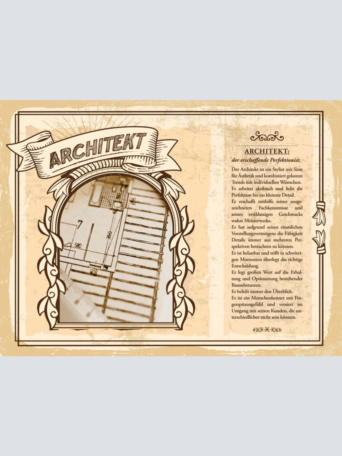 Schild Architekt Beruf Architektur Gebäude Entwurf 12x18 20x30 30x40 Blech/Holz