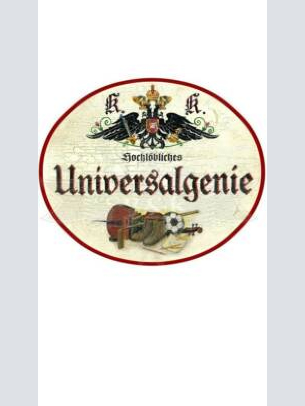 Kuk nostalgie holzschild "universalgenie fussball"