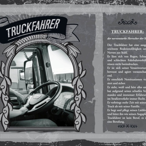 Schild Truckfahrer Beruf LKW Lastwagen Truck Fahren 12x18 20x30 30x40 Blech/Holz