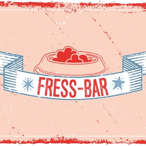 Schild Fress Bar Napf Futter Fressen Haus Tier 12x18 20x30 30x40 Blech/Holz