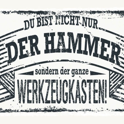 Schild Du Bist Nicht Nur Der Hammer Werkzeugkasten 12x18 20x30 30x40 Blech/Holz