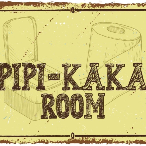 Schild Pipi-Kaka Room WC Toilette Klo Rolle 12x18 20x30 30x40 Blech/Holz