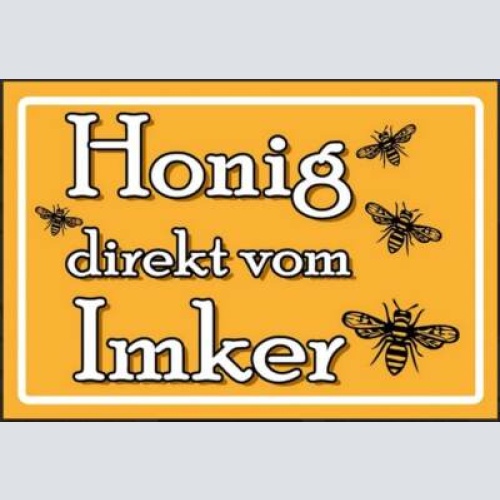 Nostalgie schild biene honig direkt vom imker 12x18/20x30/30x40 blech od. holz