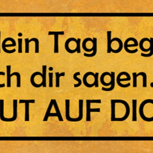 Schild Bevor Dein Tag Beginnt Wollte Ich Dir Sagen Pass Gut Auf Dich Auf 27x10