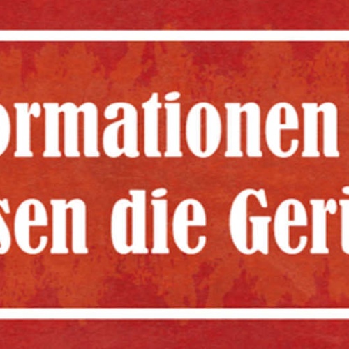 Schild Wo Informationen Fehlen Wachsen Die Gerüchte 27x10 Blech od.Holz