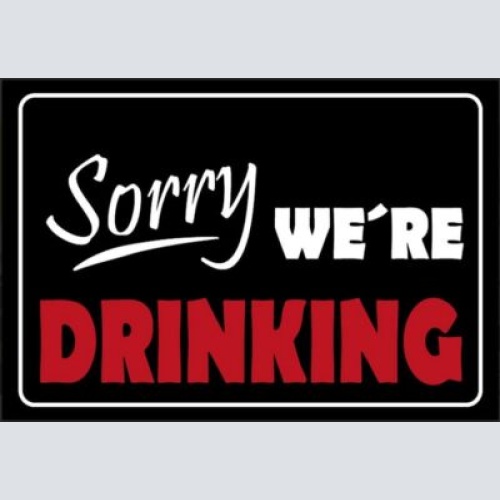 Nostalgie schild sprüche sorry we're drinking 12x18/20x30/30x40 blech od holz
