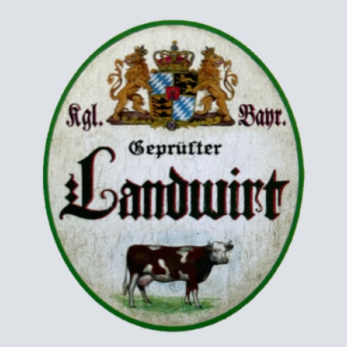 Nostalgie Holzschild Bayern Königlich Bayerischer Geprüfter Landwirt Schild