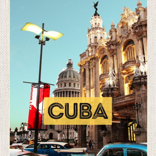 Schild Cuba Kuba Havanna Großes Theater Gran Teatro 12x18 20x30 30x40 Blech/Holz