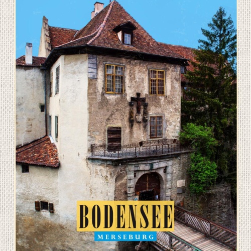 Schild Bodensee Burg Merseburg Meersburg D 12x18 20x30 30x40 Blech od. Holz
