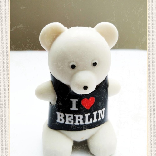 Schild Berlin Deutschland Teddy Bär I ❤️ Berlin 12x18 20x30 30x40 Blech od. Holz