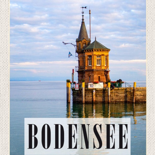 Schild Bodensee Konstanz Hafen Deutschland 12x18 20x30 30x40 Blech od. Holz