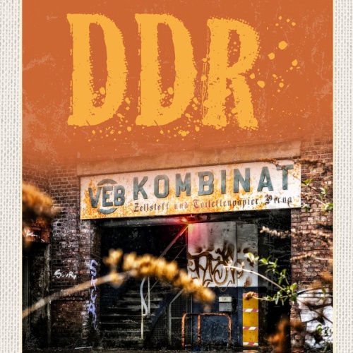 Schild DDR VEB Kombinat Firma Ost Deutschland 12x18 20x30 30x40 Blech/Holz