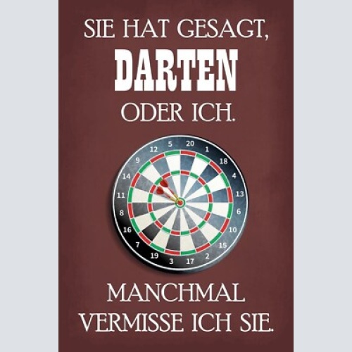 Nostalgie schild darten frau darts scheibe 12x18 / 20x30 / 30x40 blech od. holz