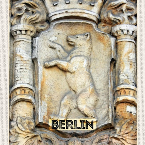 Schild Berlin Deutschland Berliner Bär Wappen 12x18 20x30 30x40 Blech od. Holz