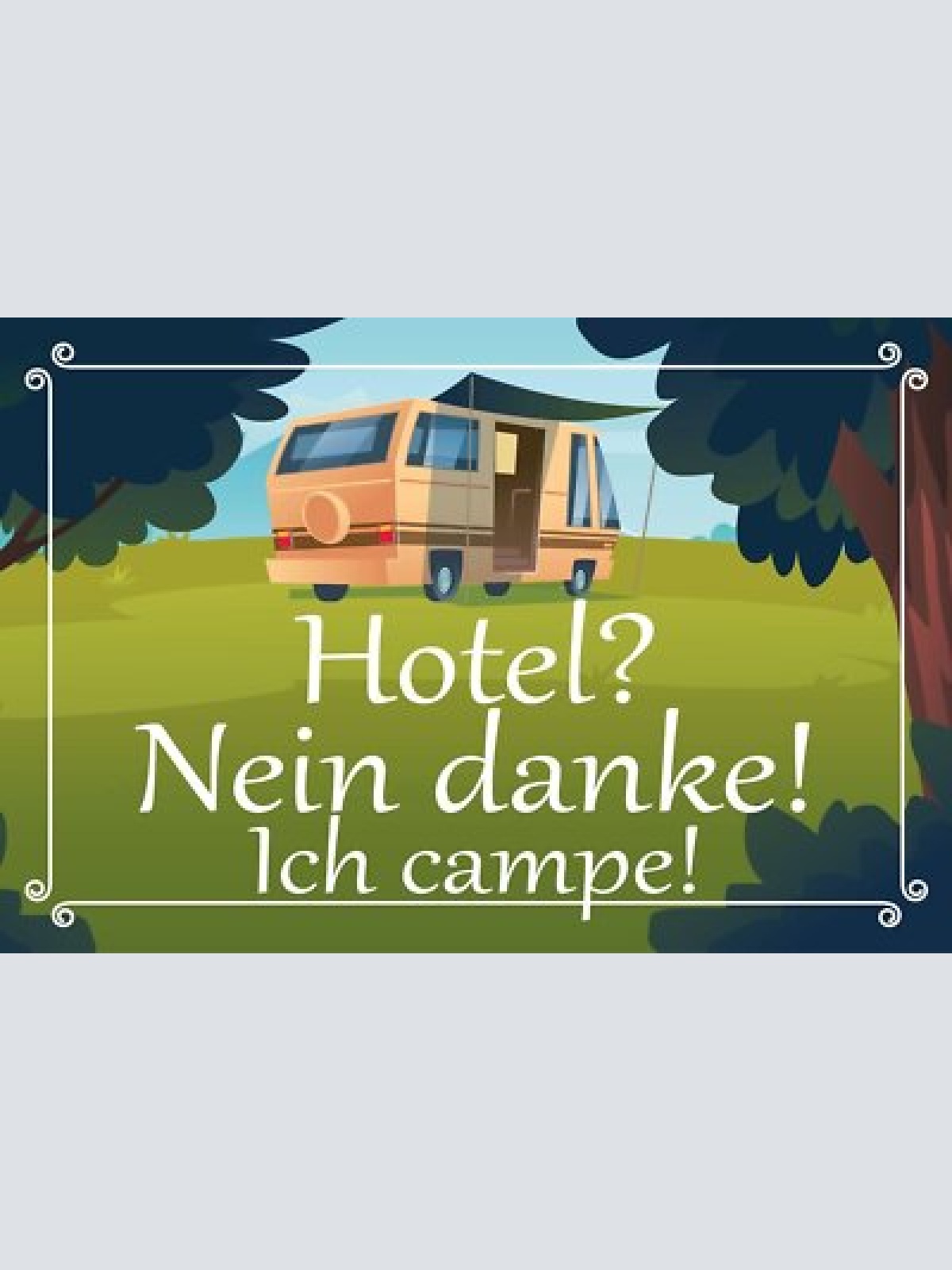 Nostalgie schild hotel? nein danke campen 12x18 / 20x30 / 30x40 blech od. holz