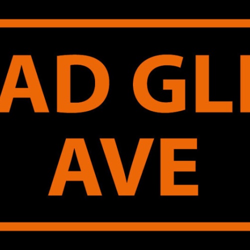 Schild Road Glade Avenue Straße Platz Ort 27x10 Blech od.Holz