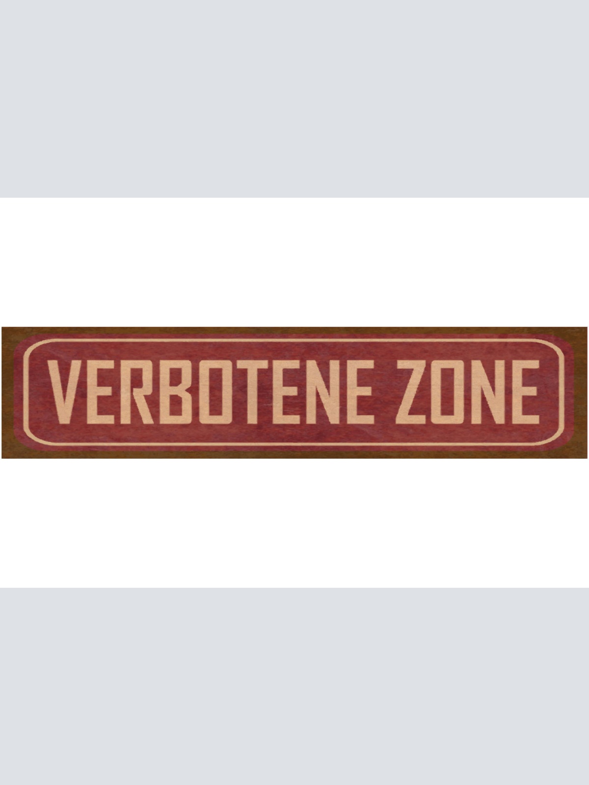 Schild Verbotene Zone Kein Eintritt Zutritt Verbot 46 x 10 Blech od. Holz