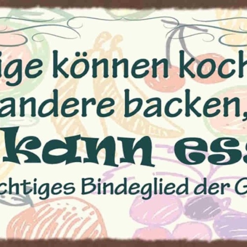 Schild Einige Können Andere Backen Ich Kann Essen Bindeglied Gesellschaft 27x10
